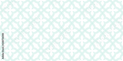 Line geometric abstract pattern seamless green line on white background. © Nucharin