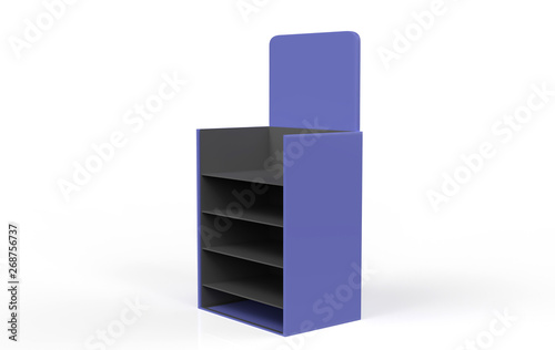 phone accessory display stand  retail display stand with hook for product   display stands isolated on white background. 3d illustration