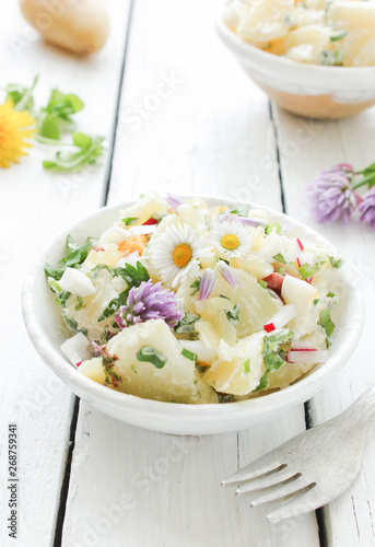 frisch Kartoffelsalat Kartoffel Salat Schale frischer  photo