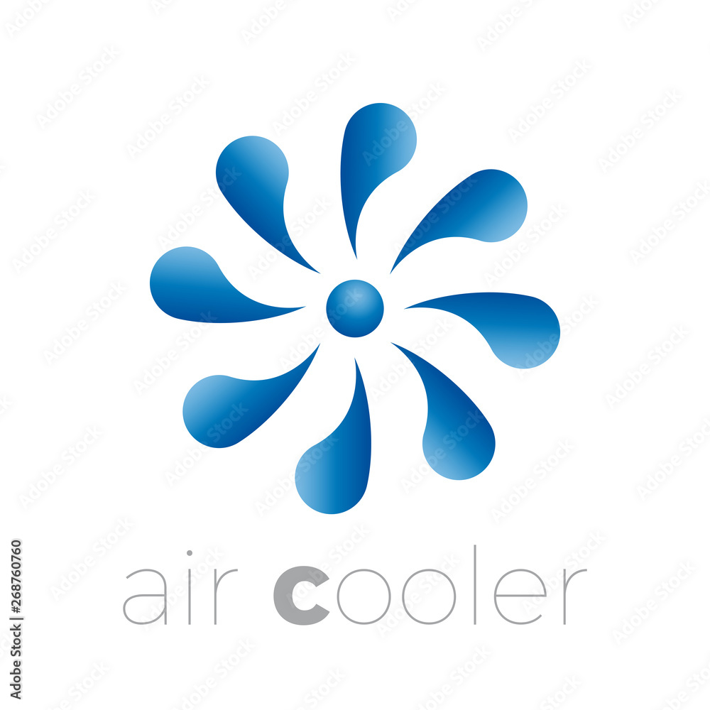 Vector logo air cooler, air conditioning, ventilator