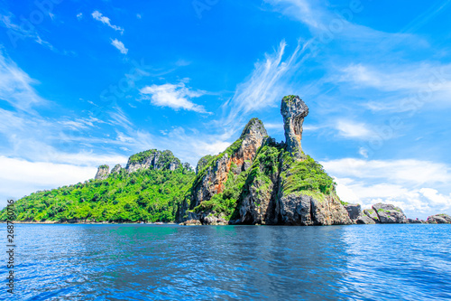 Chicken island near Railay beach in Krabi province in the Andaman sea in The south of Thailand