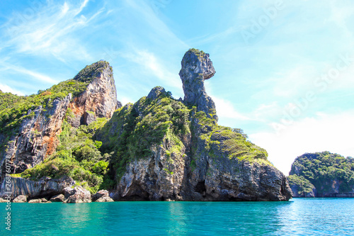 Chicken island near Railay beach in Krabi province in the Andaman sea in The south of Thailand photo