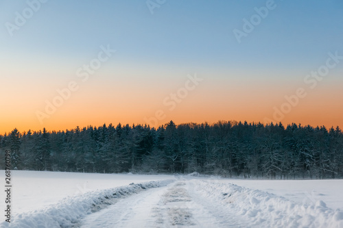 Lichtstimmung Abendrot im Harz