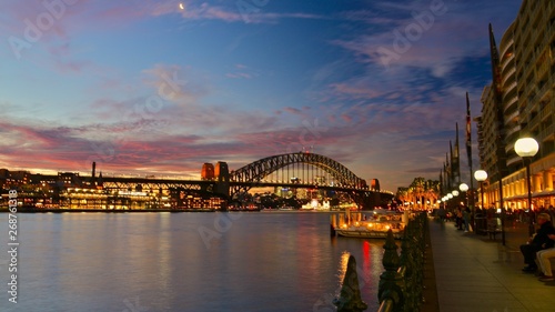 Sunset at harbour, Sydney, Australia