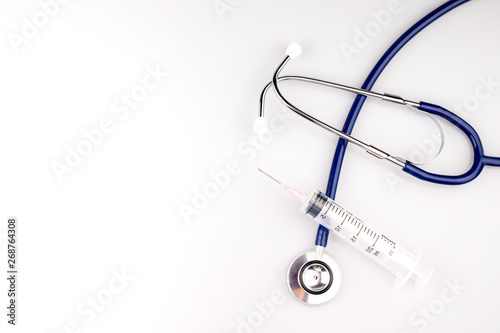 stethoscope with syringe