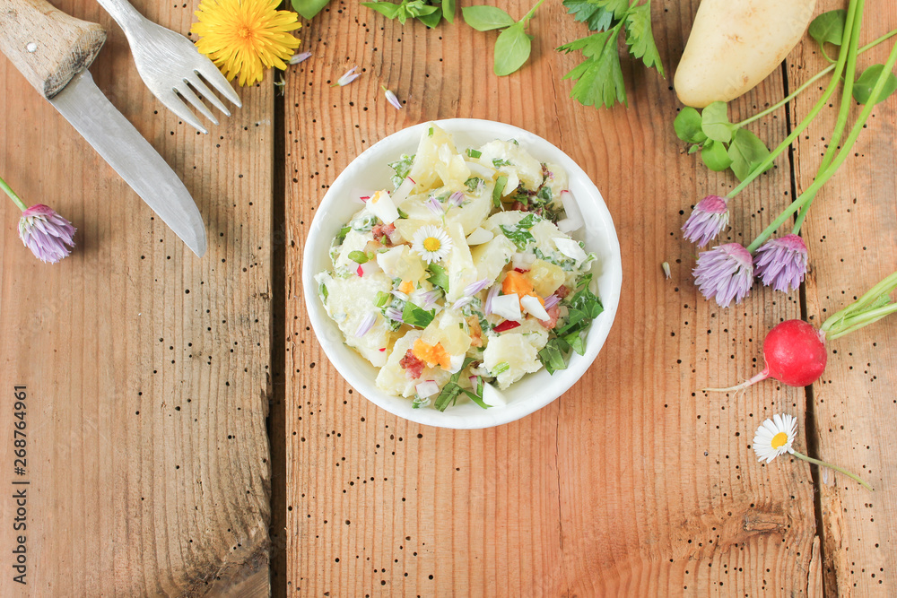 Kartoffelsalat Kartoffel Salat Schale Tisch Kartoffelsalat Kartoffel Salat Schale Tisch