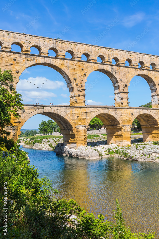 Aqueduct Pont du Gardon in Provence Aqueduct Pont du Gardon in Provence