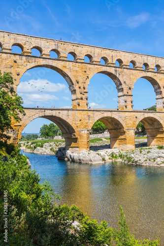 Aqueduct Pont du Gardon in Provence