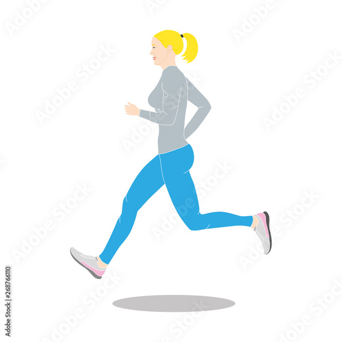 Läuferin Joggerin Illustration