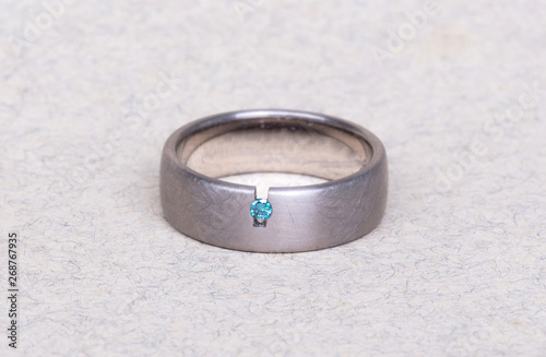 Paladium wedding ring isolated