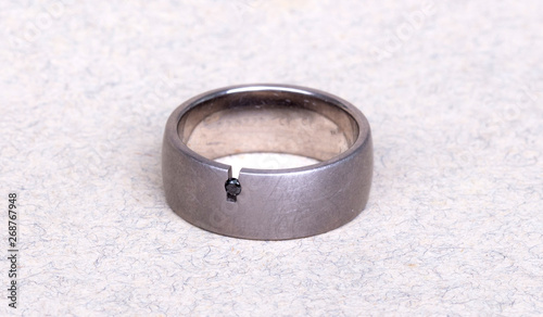 Paladium wedding ring isolated