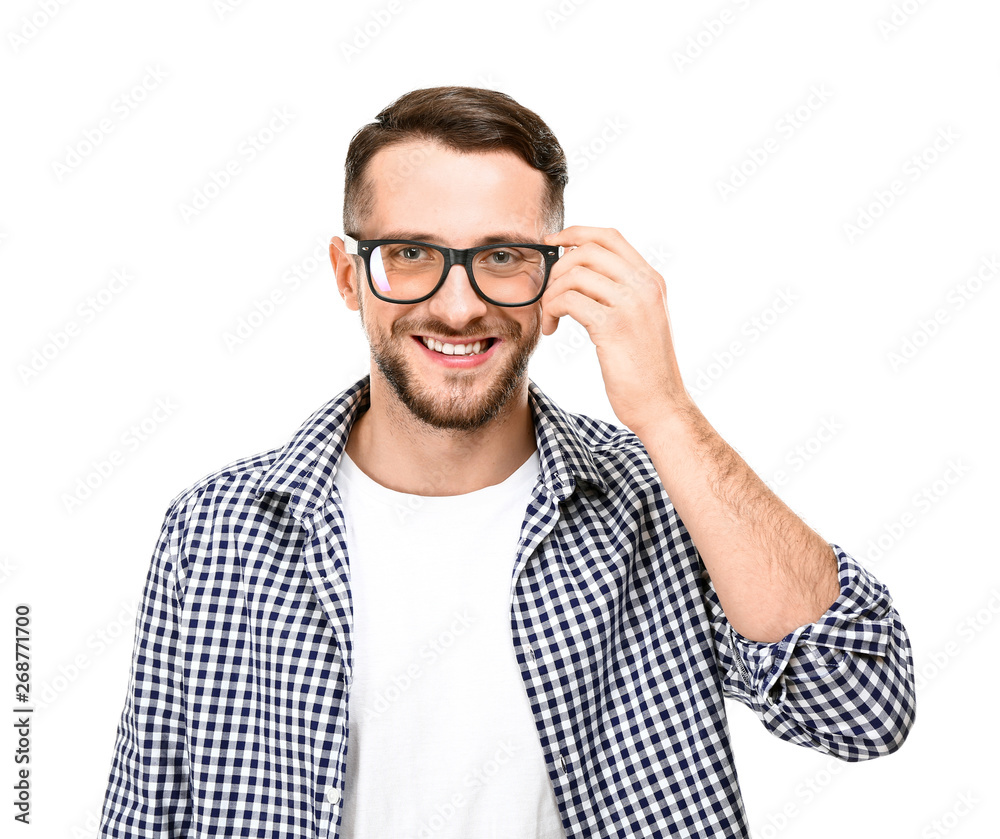 Portrait of handsome man on white background Portrait of handsome man on white background