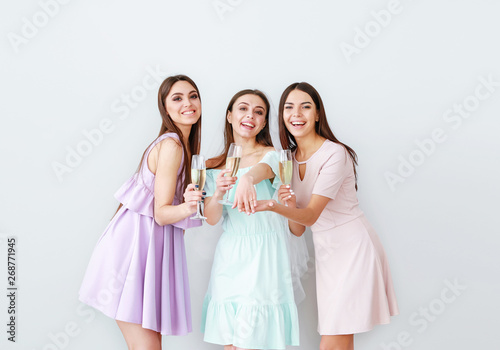 Beautiful young women at he...