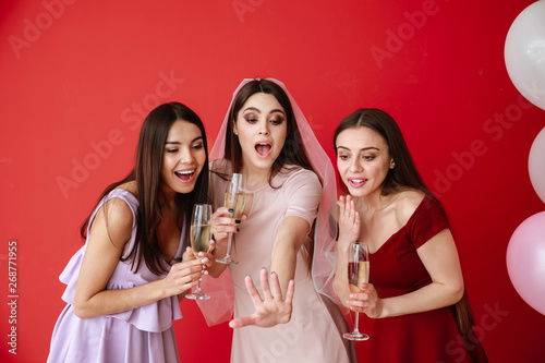 Beautiful young women at he...