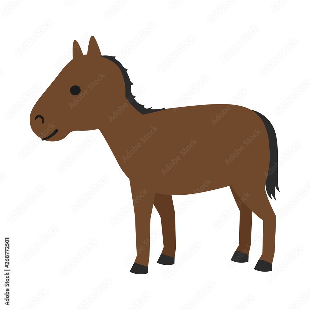 馬のイラスト 馬具を外して おとなしく立っている競走馬 Stock Vector Adobe Stock