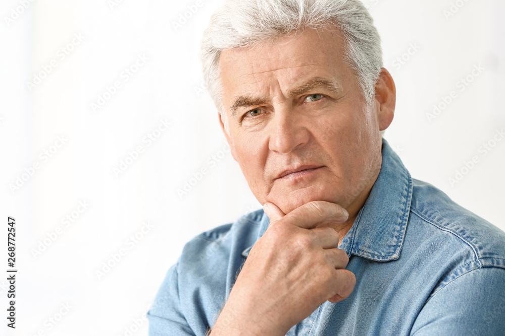 Portrait of handsome senior man on white background Portrait of handsome senior man on white background