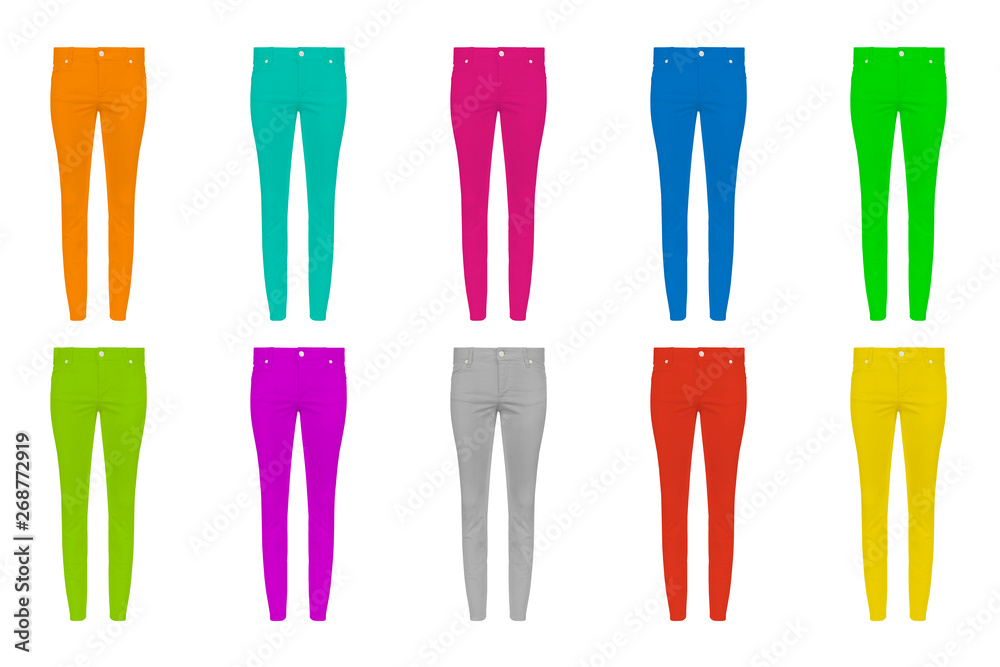 Colored women's pants
