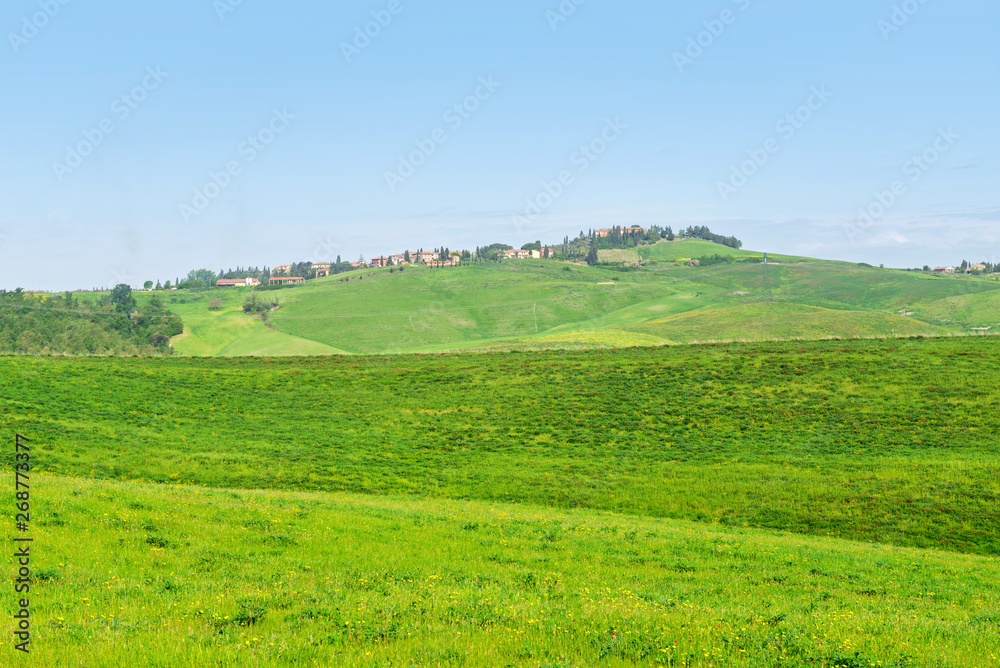 Beautiful spring landscape with hills in Tuscany Beautiful spring landscape with hills in Tuscany