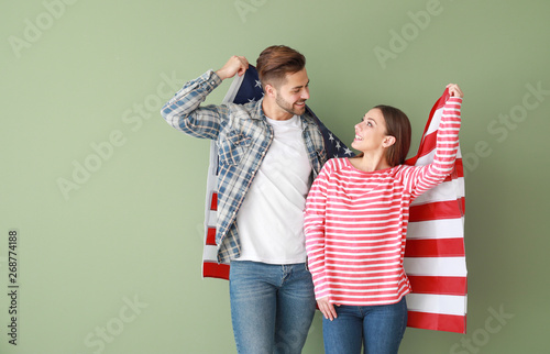 Happy young couple with nat...