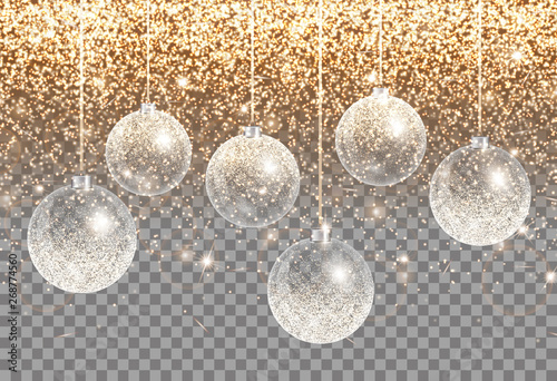 Golden christmas illustration