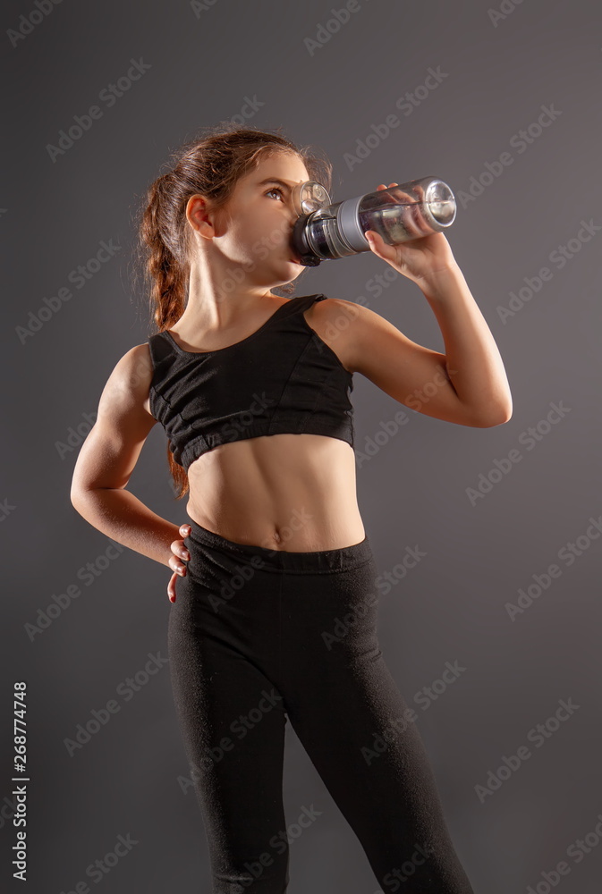 little girl fit drink