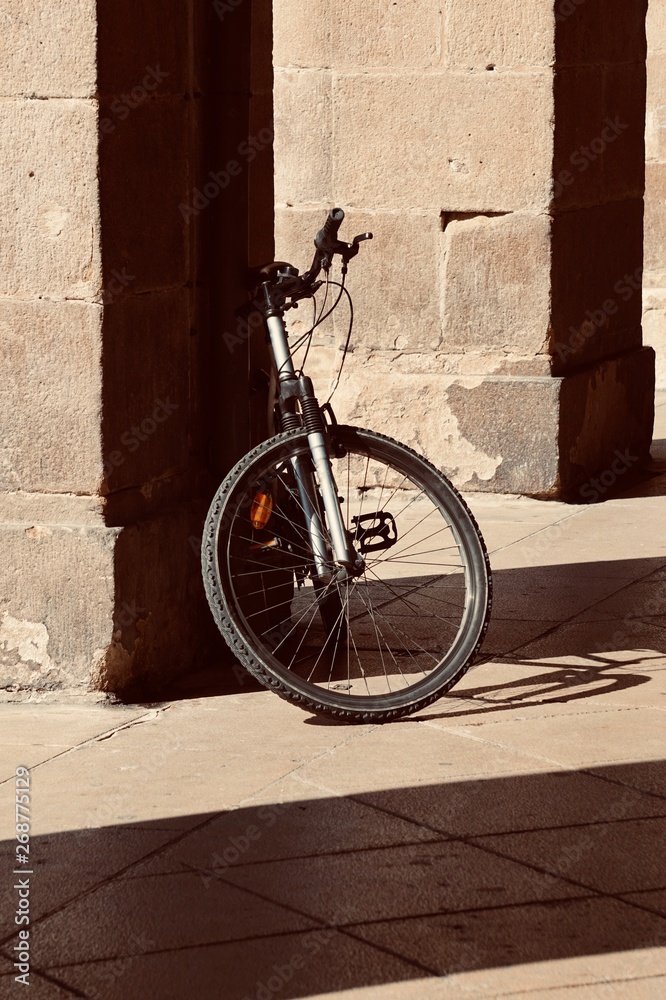 bicycle transportation in the street, wheel bike.