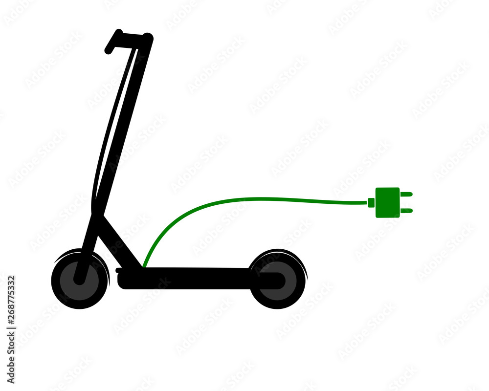 E-Scooter auf weißem Hintergrund E-Scooter auf weißem Hintergrund
