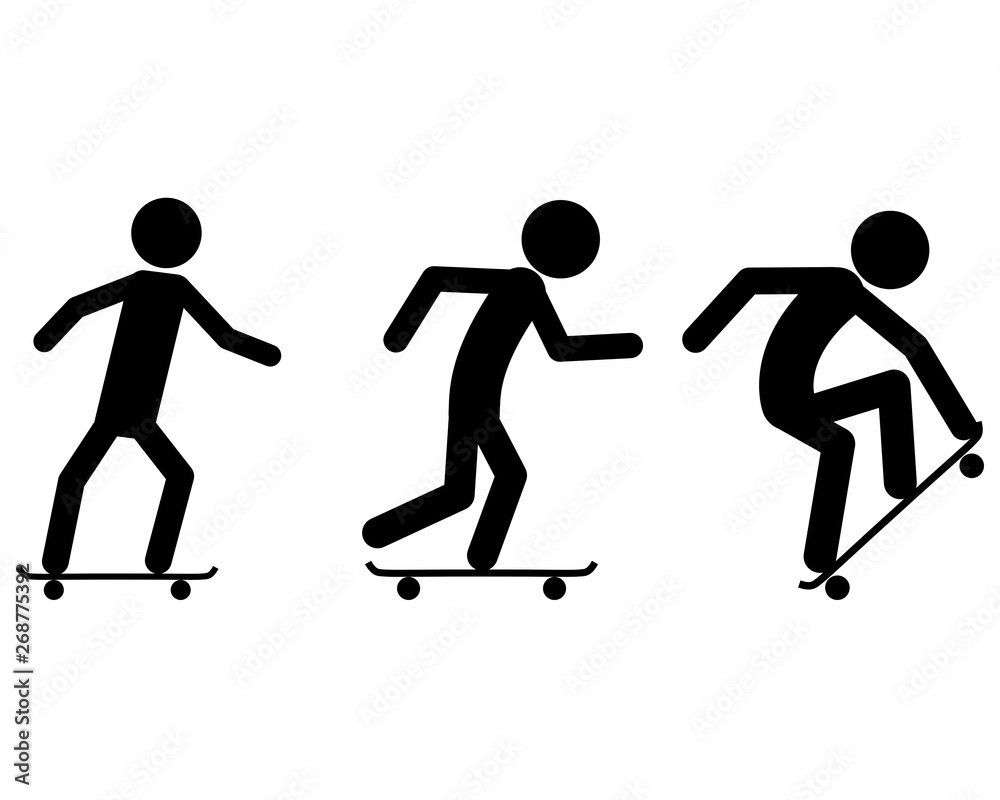 Piktogramm Skateboard fahren