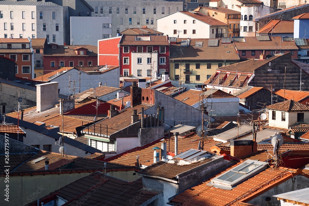 Fototapeta premium building architecture and cityscape in Bilbao city Spain, Bilbao travel destination