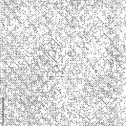 Pattern Grunge Texture Background, Black Abstract Dotted Vector, Old Monochrome Halftone Scratch