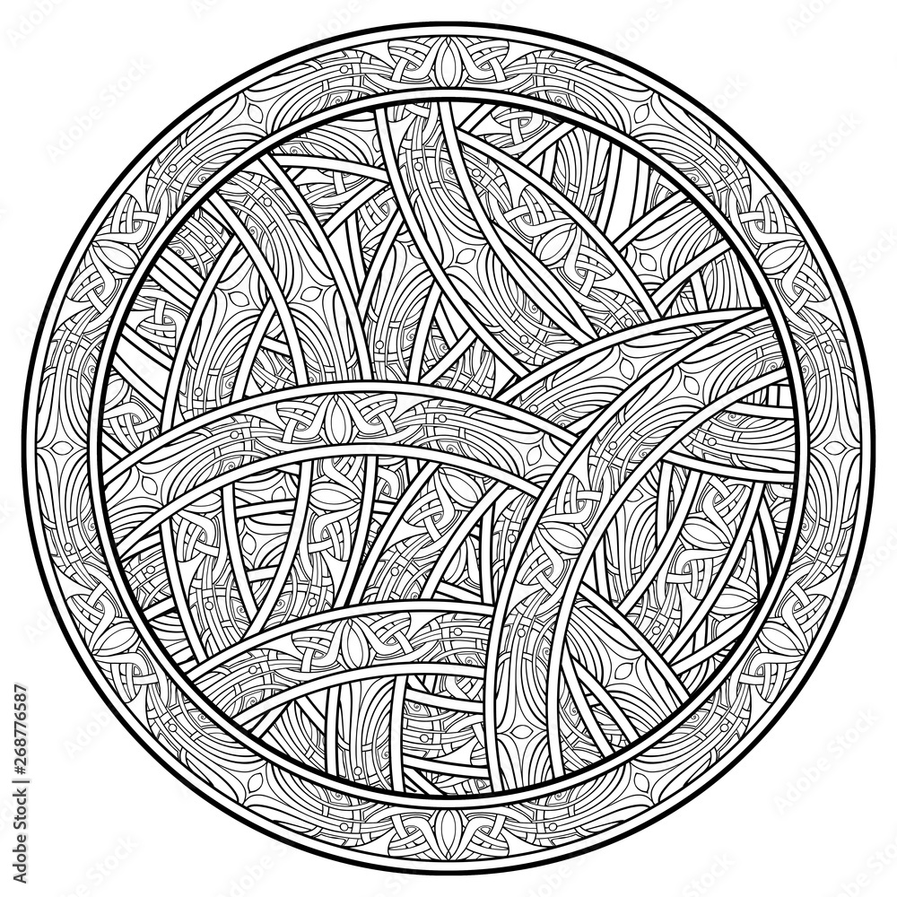 Symmetrical circular pattern in Scandinavian style