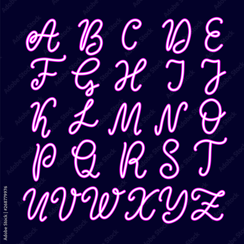 Hand drawn lettering font, alphabet Hand drawn lettering font, alphabet