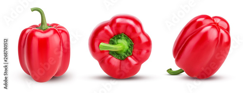 Slika na platnu Set red bell pepper