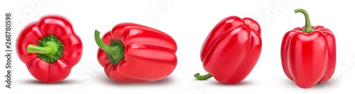 Obraz na płótnie Set red bell pepper