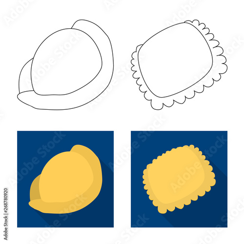 Isolated object of products  and cooking icon. Set of products  and appetizer stock vector illustration.