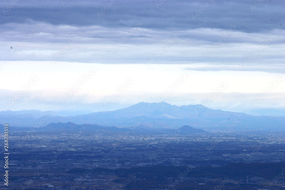 山頂からの景色、筑波山