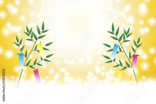 #Background #wallpaper #Vector #Illustration #design #image #Japan #china #Asia #free_size #背景 #壁紙 #ベクター #イラスト #無料 #無料素材 #バックグラウンド #フリー素材 #和風素材 #日本 和風背景イラスト,七夕祭り,飾り,伝統行事,短冊,笹の葉,天の川,星屑,キラキラ,七月,無料素材,夏