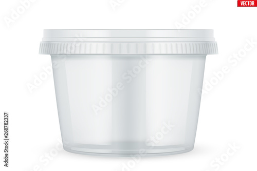 Clear Plastic container for food