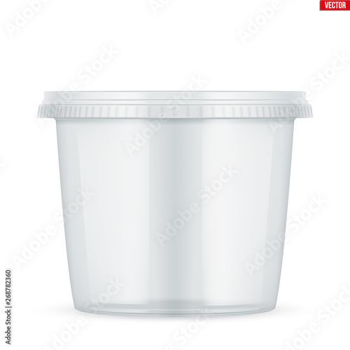Clear Plastic container for food
