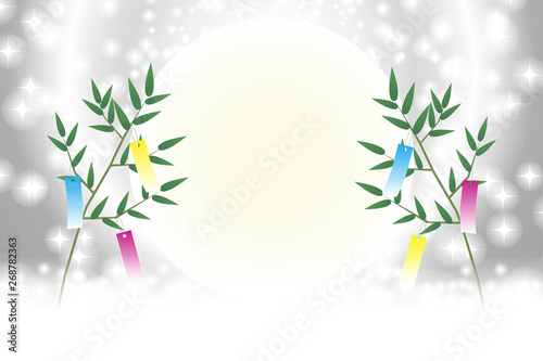 #Background #wallpaper #Vector #Illustration #design #image #Japan #china #Asia #free_size #背景 #壁紙 #ベクター #イラスト #無料 #無料素材 #バックグラウンド #フリー素材 #和風素材 #日本 和風背景イラスト素材,七夕祭り,短冊,笹飾り,伝統行事,天の川,星屑,キラキラ,七月,夏,織姫,彦星
