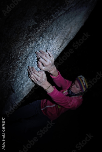 girl on a boulder