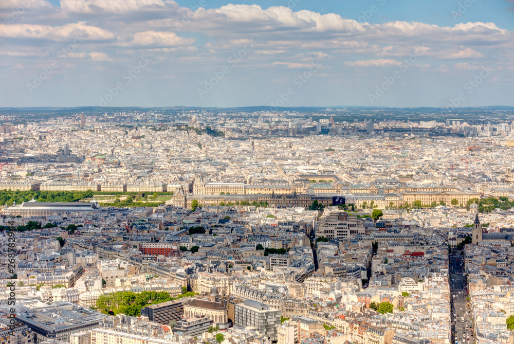 Paris cityscape from above
