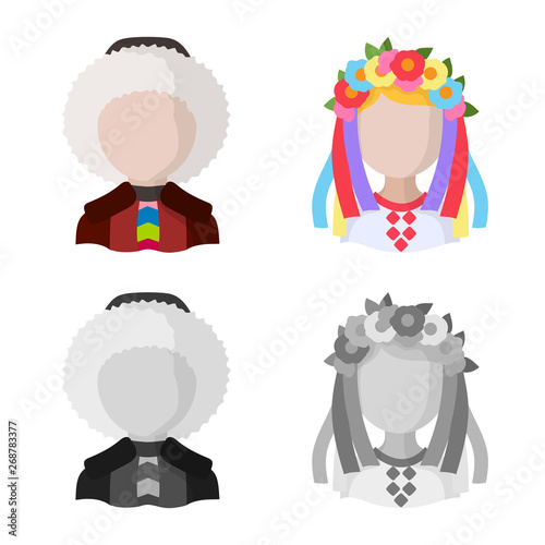Vector design of imitator and resident sign. Collection of imitator and culture stock vector illustration.
