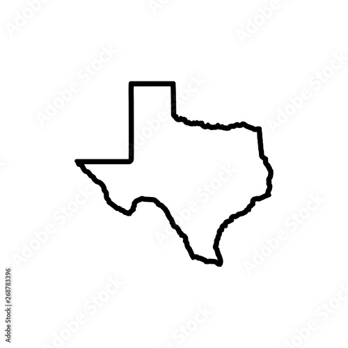 Texas Map Icon vector photo