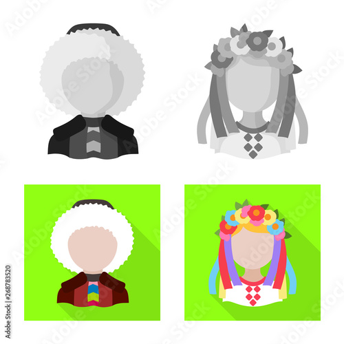 Vector design of imitator and resident icon. Set of imitator and culture vector icon for stock.
