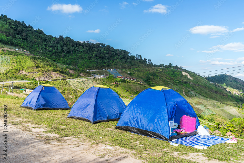 camping site on mountain of Thailand