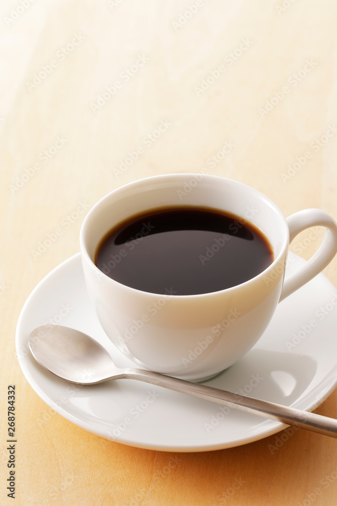 コーヒー Coffee cup on wooden background コーヒー Coffee cup on wooden background