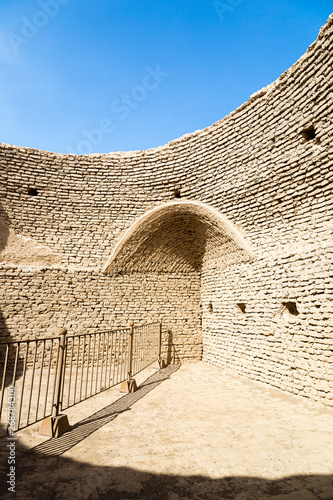 Ruins of Gaochang, Turpan, China. Dating more than 2000 years, Gaochang and Jiaohe are the oldest and largest ruins in Xinjiang. Inside the buddhist temple photo