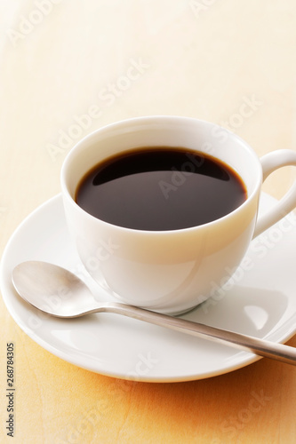 コーヒー Coffee cup on wooden background