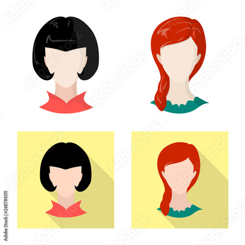 Vector design of professional and photo sign. Collection of professional and profile stock symbol for web.